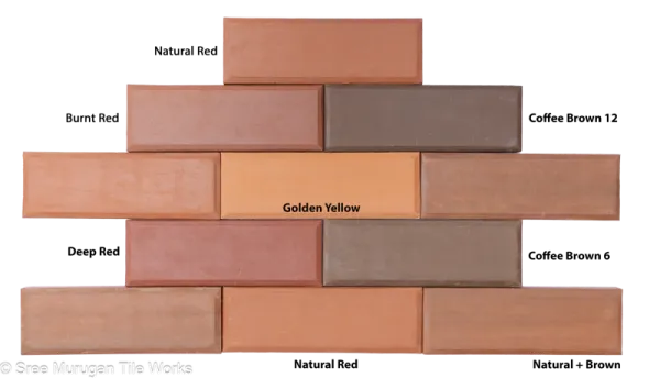 Slim Brick Color Range Terracotta tile panel