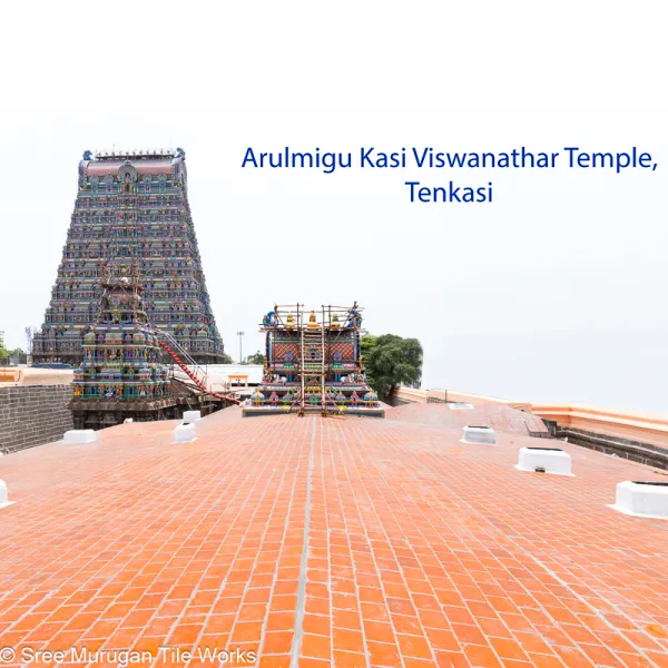 Gopuram Clay Weathering Course on Arulmigu Kasi Viswanathar Temple - Tenkasi